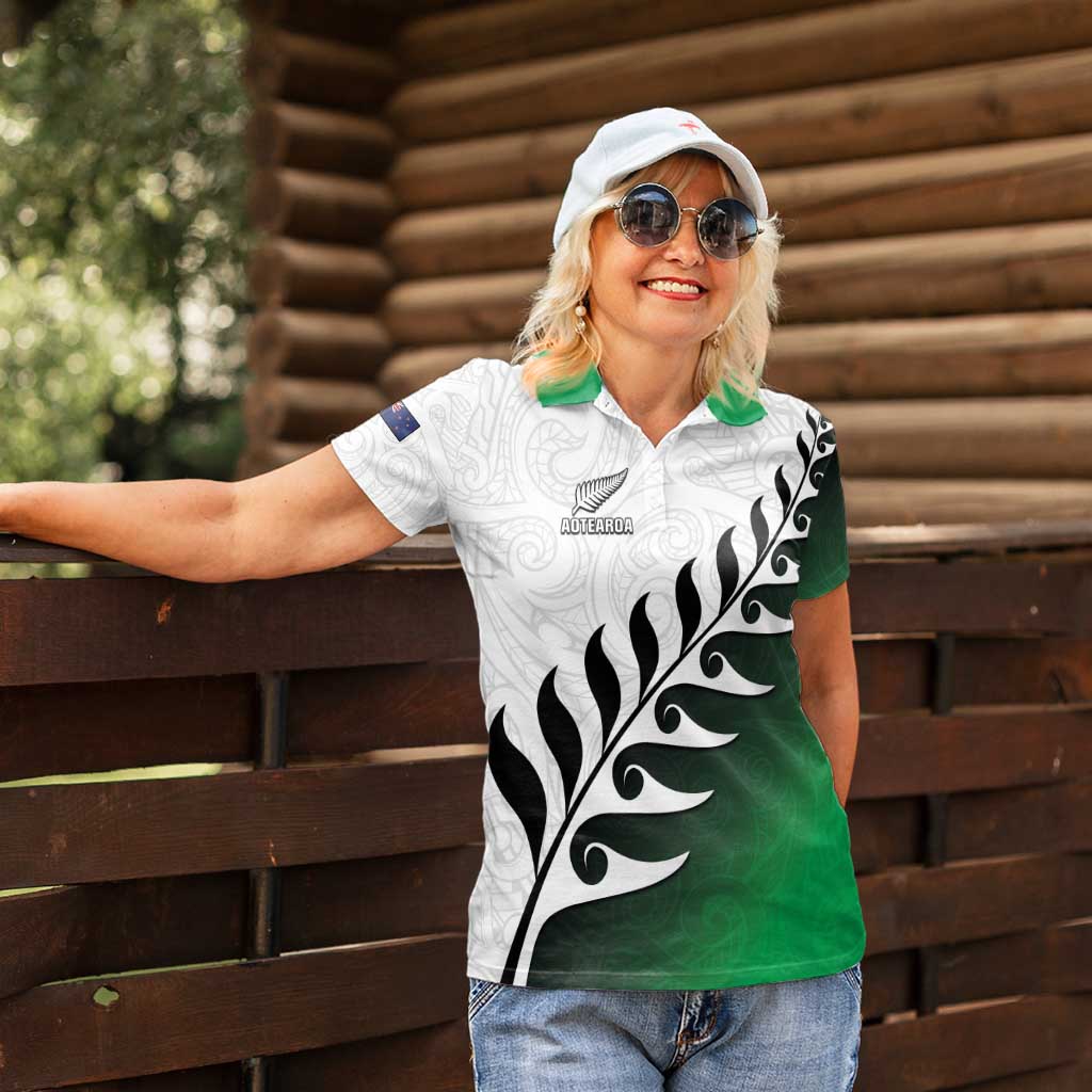 Custom New Zealand Football Women Polo Shirt Go Aotearoa LT05 - Polynesian Pride