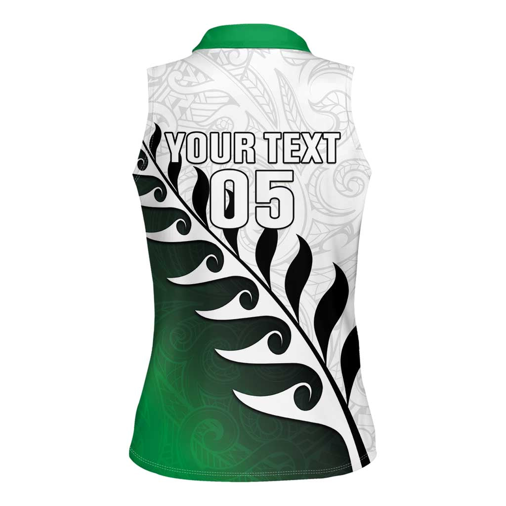 Custom New Zealand Football Women Sleeveless Polo Shirt Go Aotearoa LT05 - Polynesian Pride
