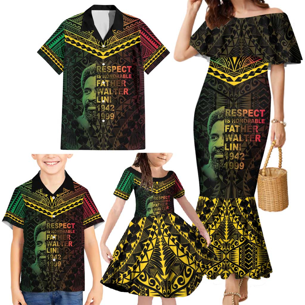 Happy Vanuatu Father Lini Day Family Matching Mermaid Dress and Hawaiian Shirt LT05 - Polynesian Pride