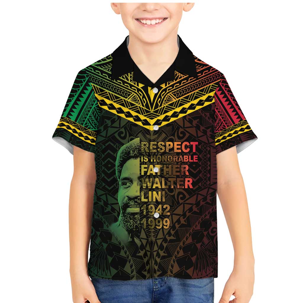 Happy Vanuatu Father Lini Day Family Matching Mermaid Dress and Hawaiian Shirt LT05 Son's Shirt Black - Polynesian Pride