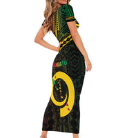 Happy Vanuatu Father Lini Day Family Matching Short Sleeve Bodycon Dress and Hawaiian Shirt LT05 - Polynesian Pride