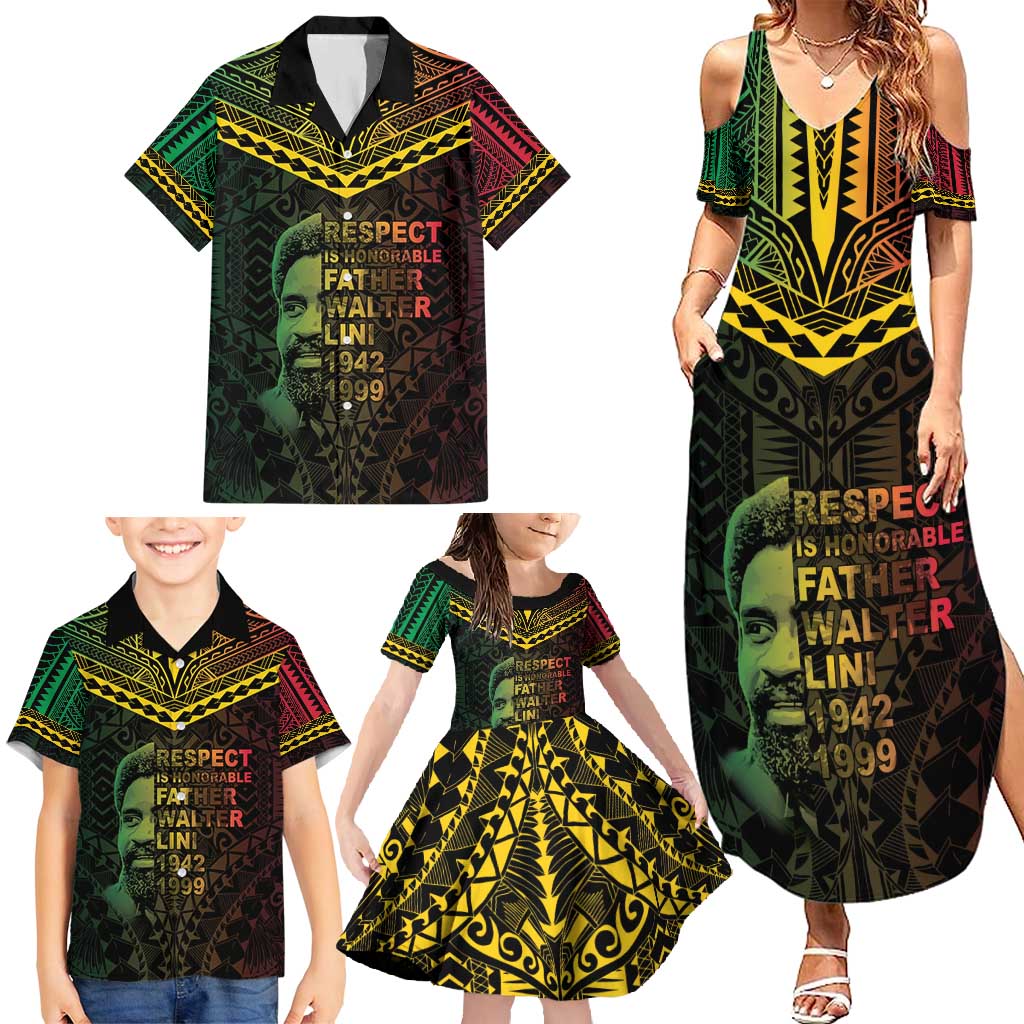 Happy Vanuatu Father Lini Day Family Matching Summer Maxi Dress and Hawaiian Shirt LT05 - Polynesian Pride