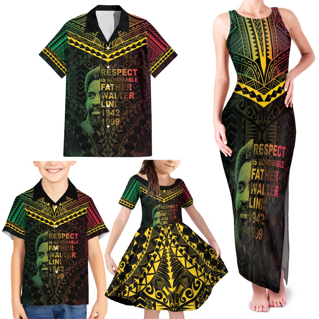 Happy Vanuatu Father Lini Day Family Matching Tank Maxi Dress and Hawaiian Shirt LT05 - Polynesian Pride