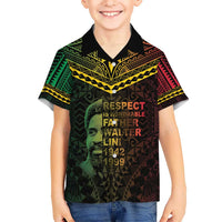 Happy Vanuatu Father Lini Day Kid Hawaiian Shirt LT05 Kid Black - Polynesian Pride