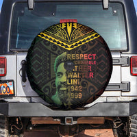 Happy Vanuatu Father Lini Day Spare Tire Cover LT05 Black - Polynesian Pride