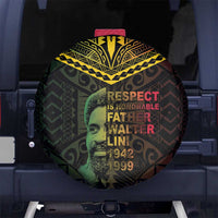 Happy Vanuatu Father Lini Day Spare Tire Cover LT05 No hole Black - Polynesian Pride