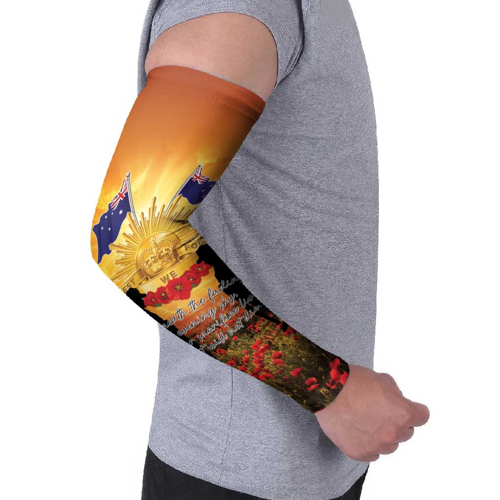 ANZAC Day Arm Sleeves Remembrance Tribute Soldiers And Poppy Field