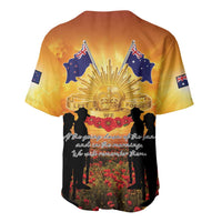 ANZAC Day Baseball Jersey Remembrance Tribute Soldiers And Poppy Field
