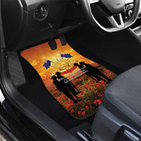 ANZAC Day Car Mats Remembrance Tribute Soldiers And Poppy Field