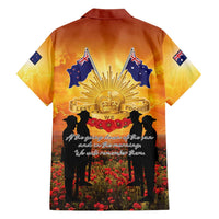 ANZAC Day Family Matching Short Sleeve Bodycon Dress and Hawaiian Shirt Remembrance Tribute Soldiers And Poppy Field LT05 - Polynesian Pride