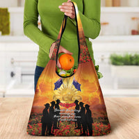 ANZAC Day Grocery Bag Remembrance Tribute Soldiers And Poppy Field LT05 - Polynesian Pride