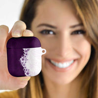 Hawaii Hibiscus Flowers AirPods Case Purple Polynesian Pattern