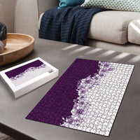 Hawaii Hibiscus Flowers Puzzle Purple Polynesian Pattern