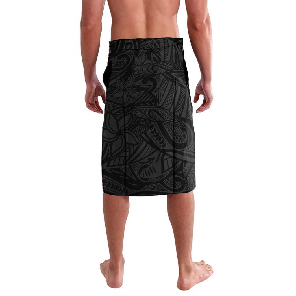 Hawaii Tropical Flowers Lavalava Black Polynesian Tattoo Art