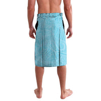 Hawaii Tropical Flowers Lavalava Sky Blue Polynesian Tattoo Art