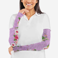 Hawaii Tropical Flowers Arm Sleeves Lavender Polynesian Tattoo Art