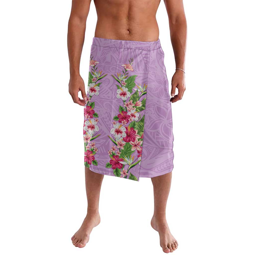 Hawaii Tropical Flowers Lavalava Lavender Polynesian Tattoo Art