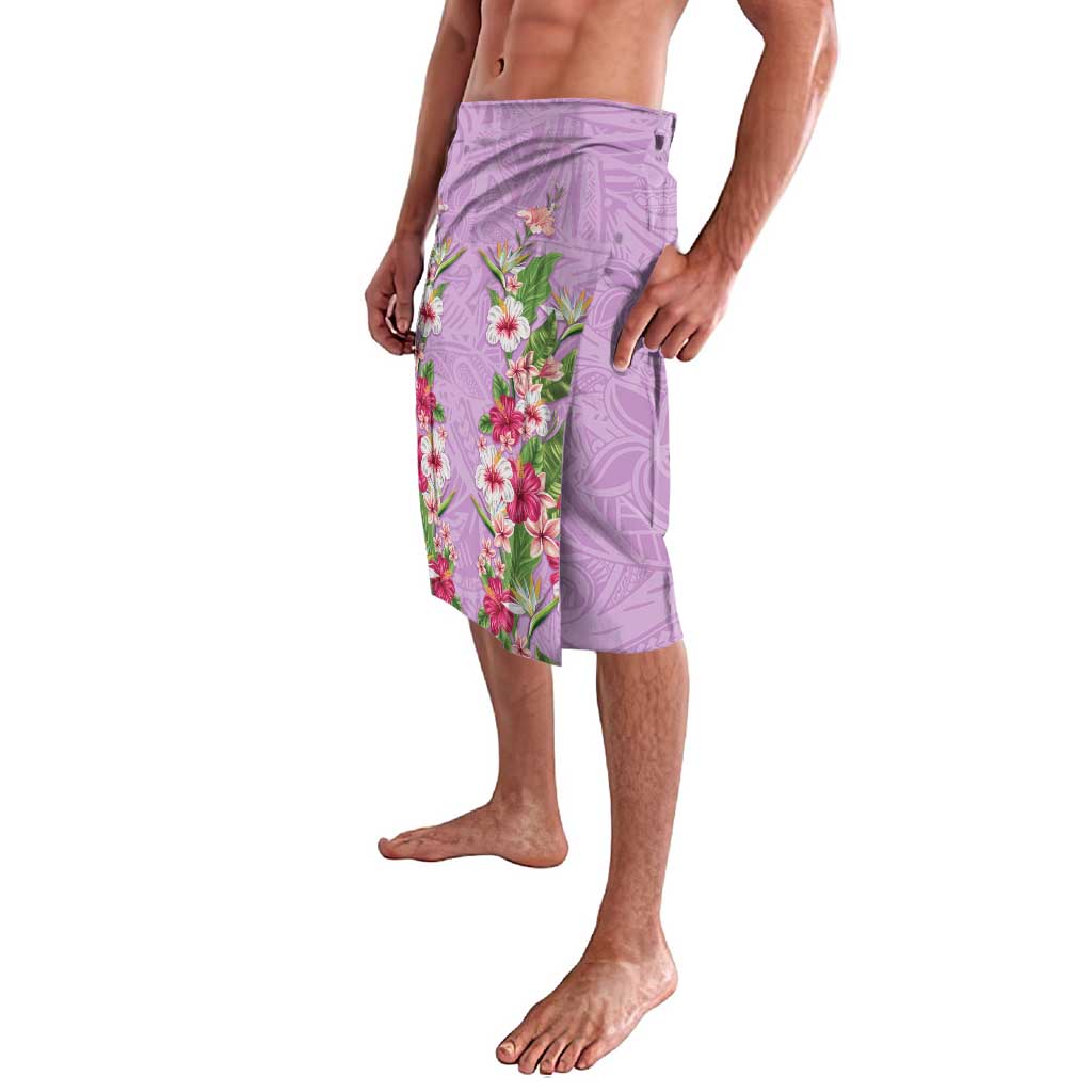 Hawaii Tropical Flowers Lavalava Lavender Polynesian Tattoo Art