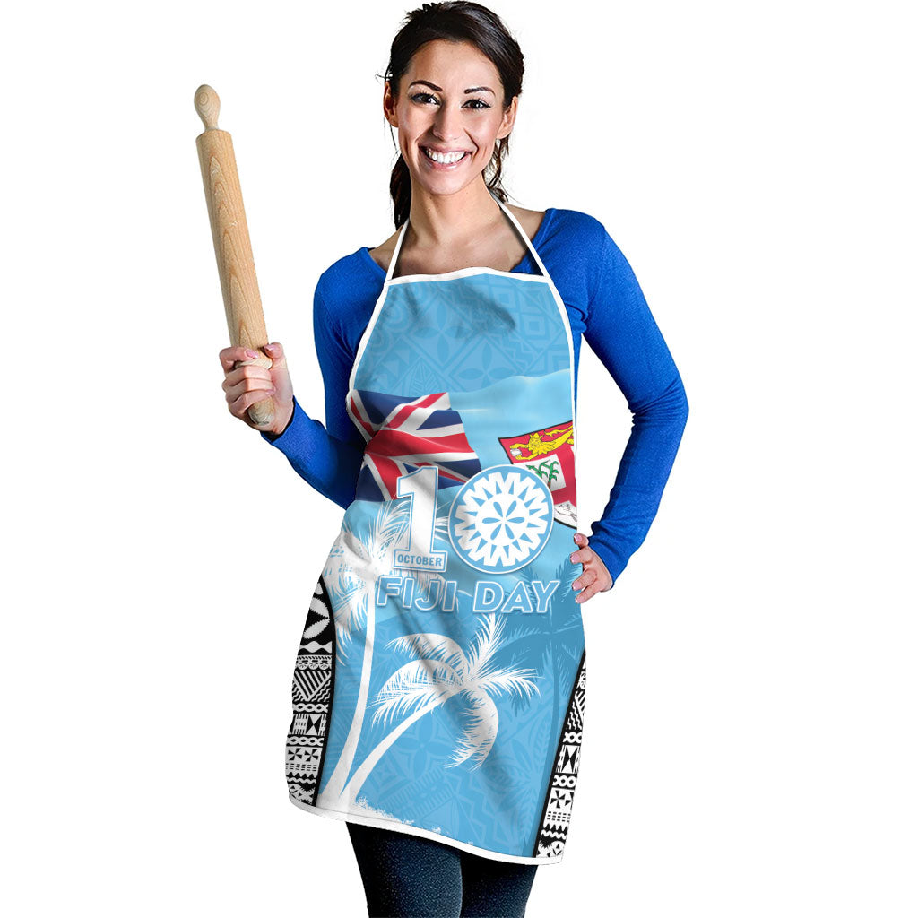 Fiji Day 2026 Apron Masi Tapa Pattern With Palm Tree LT05 - Polynesian Pride
