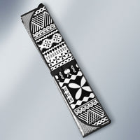 Fiji Day 2026 Auto Sun Shade Masi Tapa Pattern With Palm Tree LT05 - Polynesian Pride