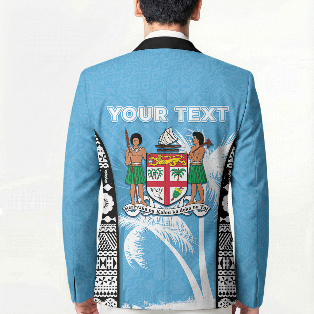 Personalised Fiji Day 2026 Blazer Masi Tapa Pattern With Palm Tree LT05 - Polynesian Pride