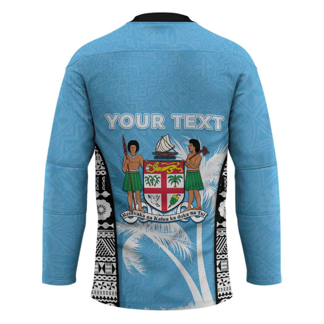 Personalised Fiji Day 2026 Hockey Jersey Masi Tapa Pattern With Palm Tree LT05 - Polynesian Pride