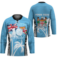Personalised Fiji Day 2026 Hockey Jersey Masi Tapa Pattern With Palm Tree LT05 - Polynesian Pride