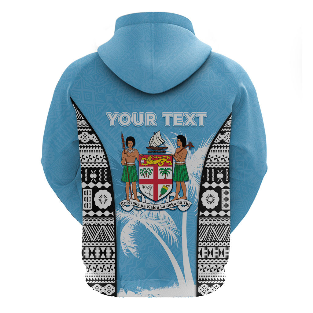 Personalised Fiji Day 2026 Hoodie Masi Tapa Pattern With Palm Tree LT05 - Polynesian Pride