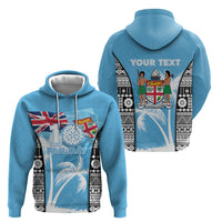Personalised Fiji Day 2026 Hoodie Masi Tapa Pattern With Palm Tree LT05 - Polynesian Pride