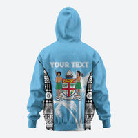 Personalised Fiji Day 2026 Hoodie Masi Tapa Pattern With Palm Tree LT05 - Polynesian Pride