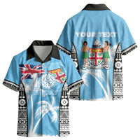 Personalised Fiji Day 2026 Kid Hawaiian Shirt Masi Tapa Pattern With Palm Tree LT05 - Polynesian Pride