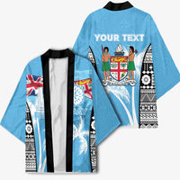 Personalised Fiji Day 2026 Kimono Masi Tapa Pattern With Palm Tree LT05 - Polynesian Pride