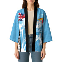 Personalised Fiji Day 2026 Kimono Masi Tapa Pattern With Palm Tree LT05 - Polynesian Pride