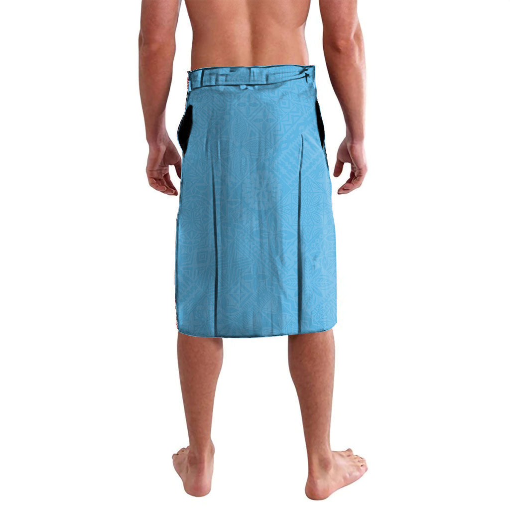Personalised Fiji Day 2026 Lavalava Masi Tapa Pattern With Palm Tree LT05 - Polynesian Pride