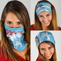 Fiji Day 2026 Neck Gaiter Masi Tapa Pattern With Palm Tree LT05 - Polynesian Pride