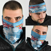 Fiji Day 2026 Neck Gaiter Masi Tapa Pattern With Palm Tree LT05 - Polynesian Pride