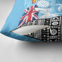 Fiji Day 2026 Pillow Cover Masi Tapa Pattern With Palm Tree LT05 - Polynesian Pride