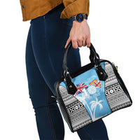Fiji Day 2026 Shoulder Handbag Masi Tapa Pattern With Palm Tree LT05 - Polynesian Pride