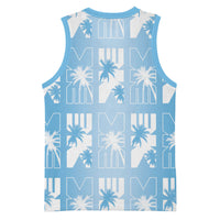 Bula Fiji Basketball Jersey Blue Makare Masi Tapa Pattern LT05 - Polynesian Pride