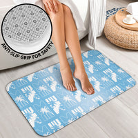Bula Fiji Bathroom Set Blue Makare Masi Tapa Pattern LT05 - Polynesian Pride
