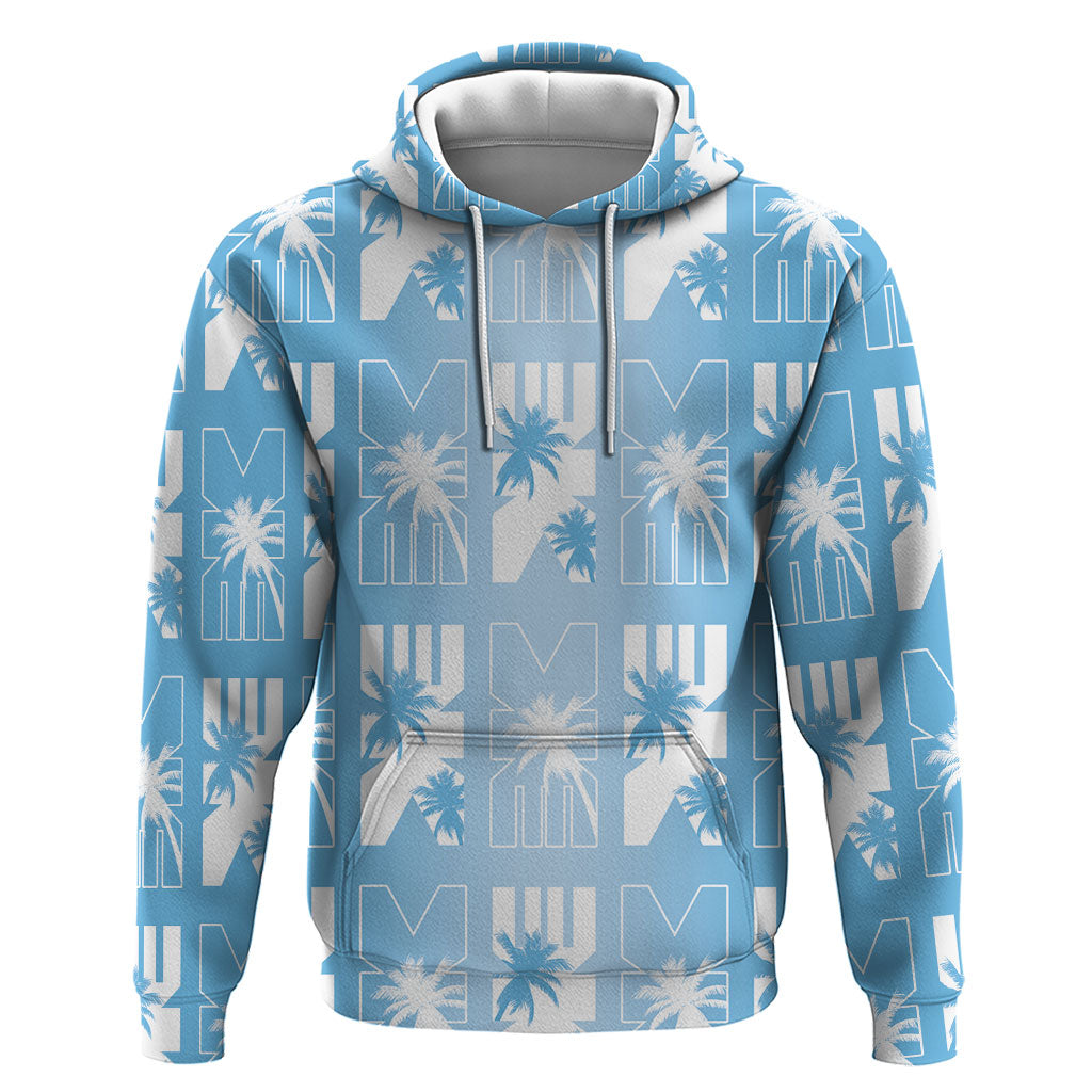 Bula Fiji Hoodie Blue Makare Masi Tapa Pattern LT05 Pullover Hoodie Blue - Polynesian Pride