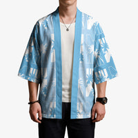 Bula Fiji Kimono Blue Makare Masi Tapa Pattern LT05 - Polynesian Pride