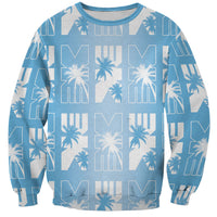 Bula Fiji Sweatshirt Blue Makare Masi Tapa Pattern LT05 Unisex Blue - Polynesian Pride