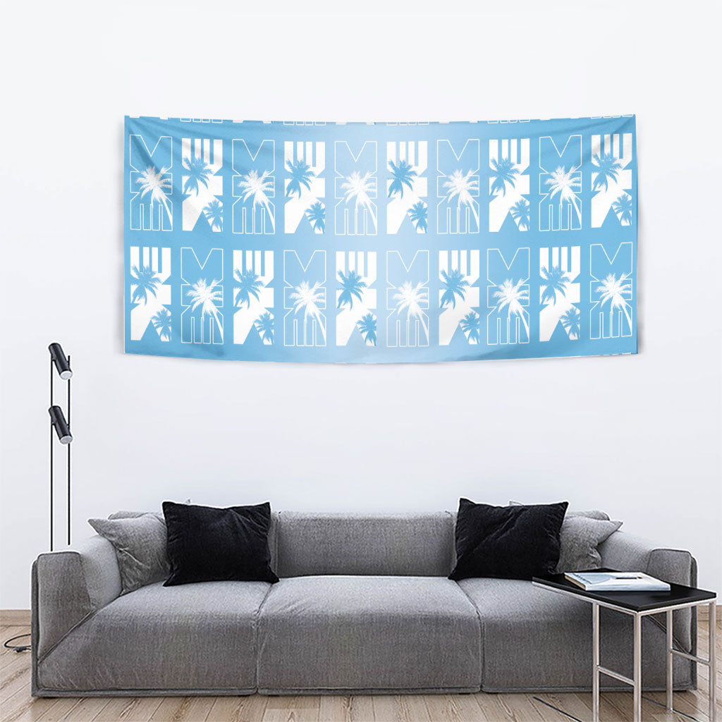Bula Fiji Tapestry Blue Makare Masi Tapa Pattern LT05 - Polynesian Pride