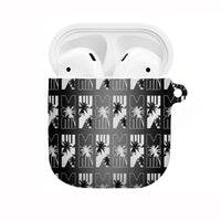 Bula Fiji AirPods Case Black Makare Masi Tapa Pattern LT05 Black - Polynesian Pride