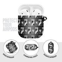 Bula Fiji AirPods Case Black Makare Masi Tapa Pattern LT05 - Polynesian Pride