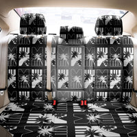 Bula Fiji Back Car Seat Cover Black Makare Masi Tapa Pattern LT05 - Polynesian Pride