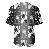 Bula Fiji Baseball Jersey Black Makare Masi Tapa Pattern LT05 - Polynesian Pride