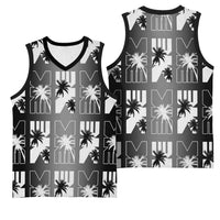 Bula Fiji Basketball Jersey Black Makare Masi Tapa Pattern LT05 - Polynesian Pride