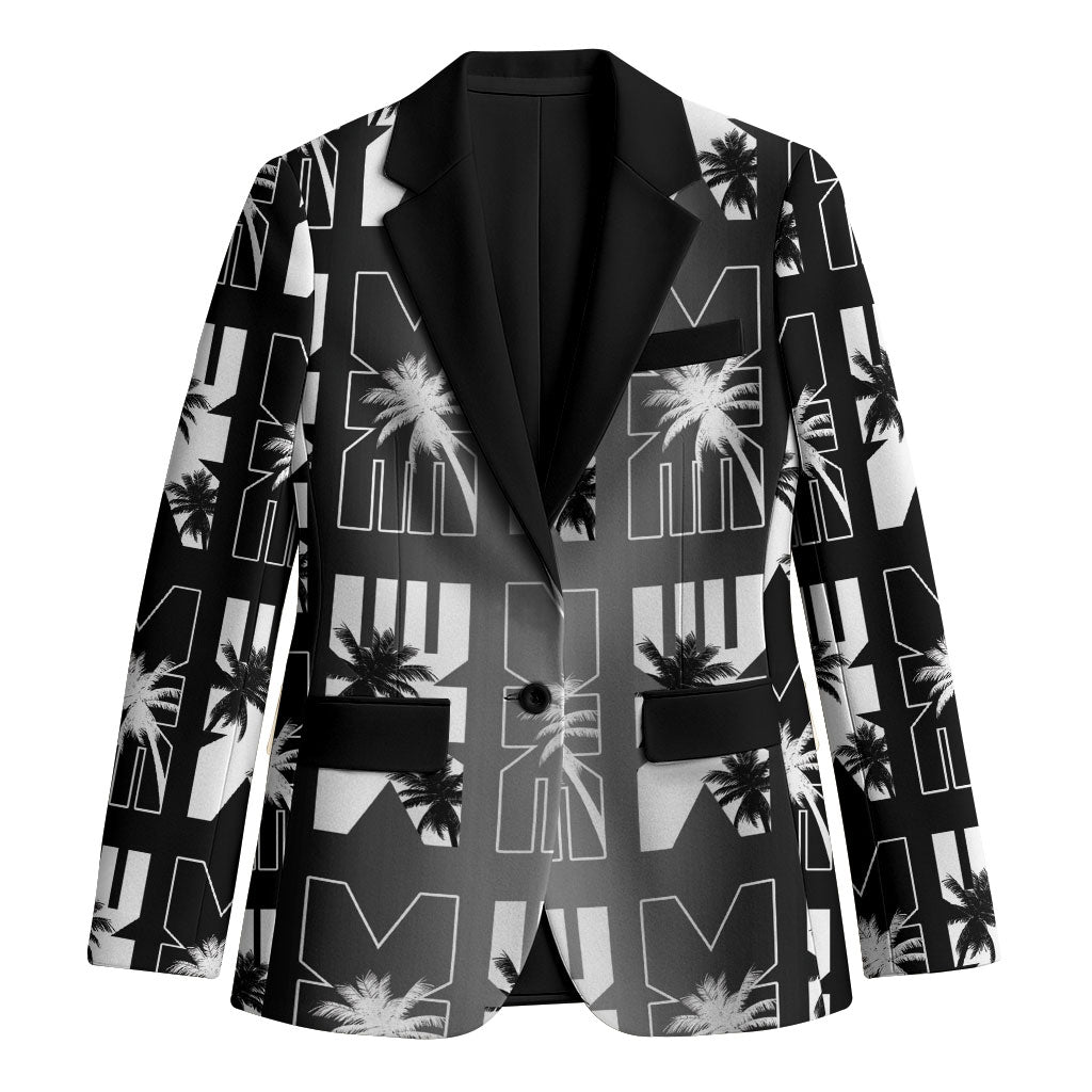 Bula Fiji Blazer Black Makare Masi Tapa Pattern LT05 Unisex Black - Polynesian Pride